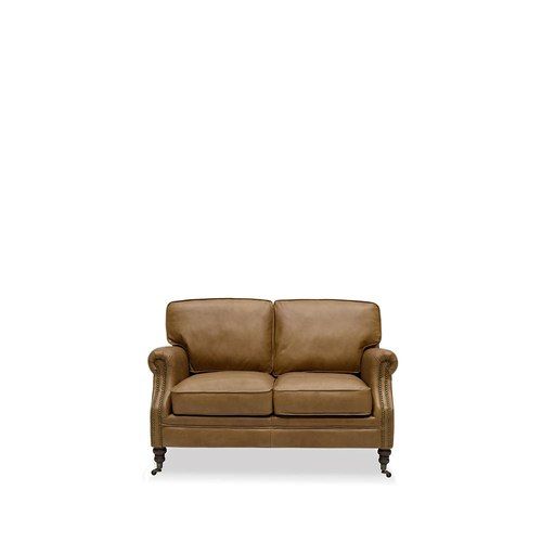 Brunswick Italian Leather Sofa - 2 Seater, Chestnut