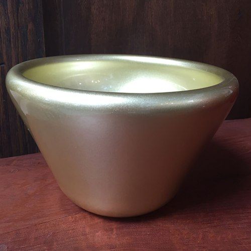 Conical Bowl - Handblown Glass Bronze