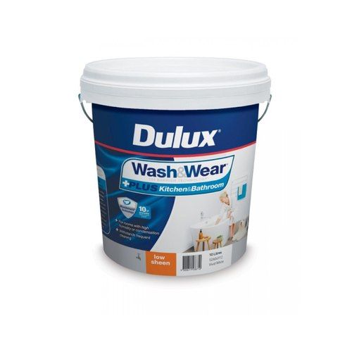 Wash&Wear+ Kitchen & Bathroom Low Sheen 10L by Dulux