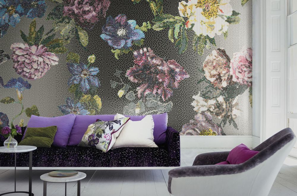 Even patterned interior walls can be created from Bisazza, like the Alexandria design