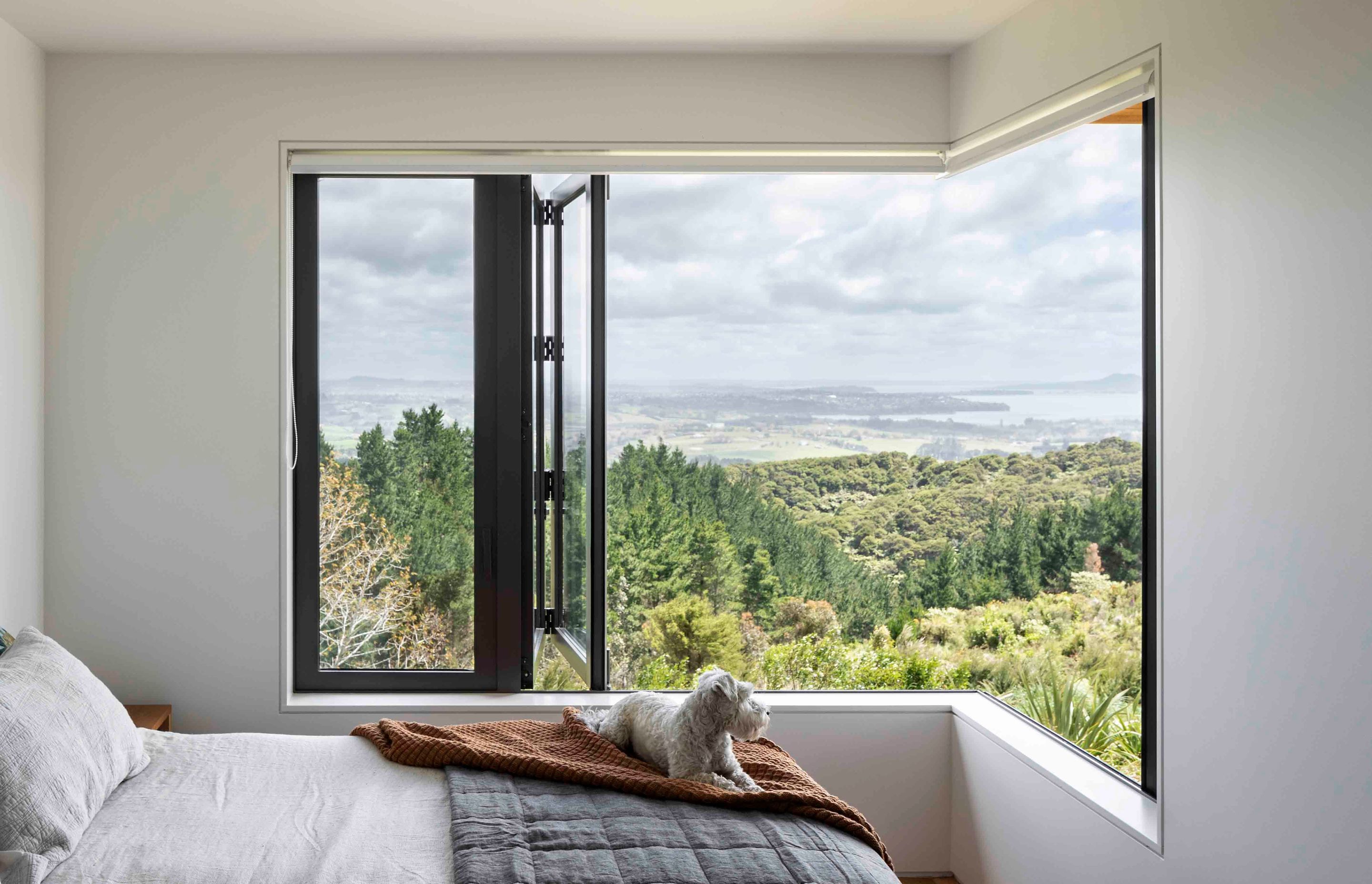 Each bedroom captures its own special slice of the view.