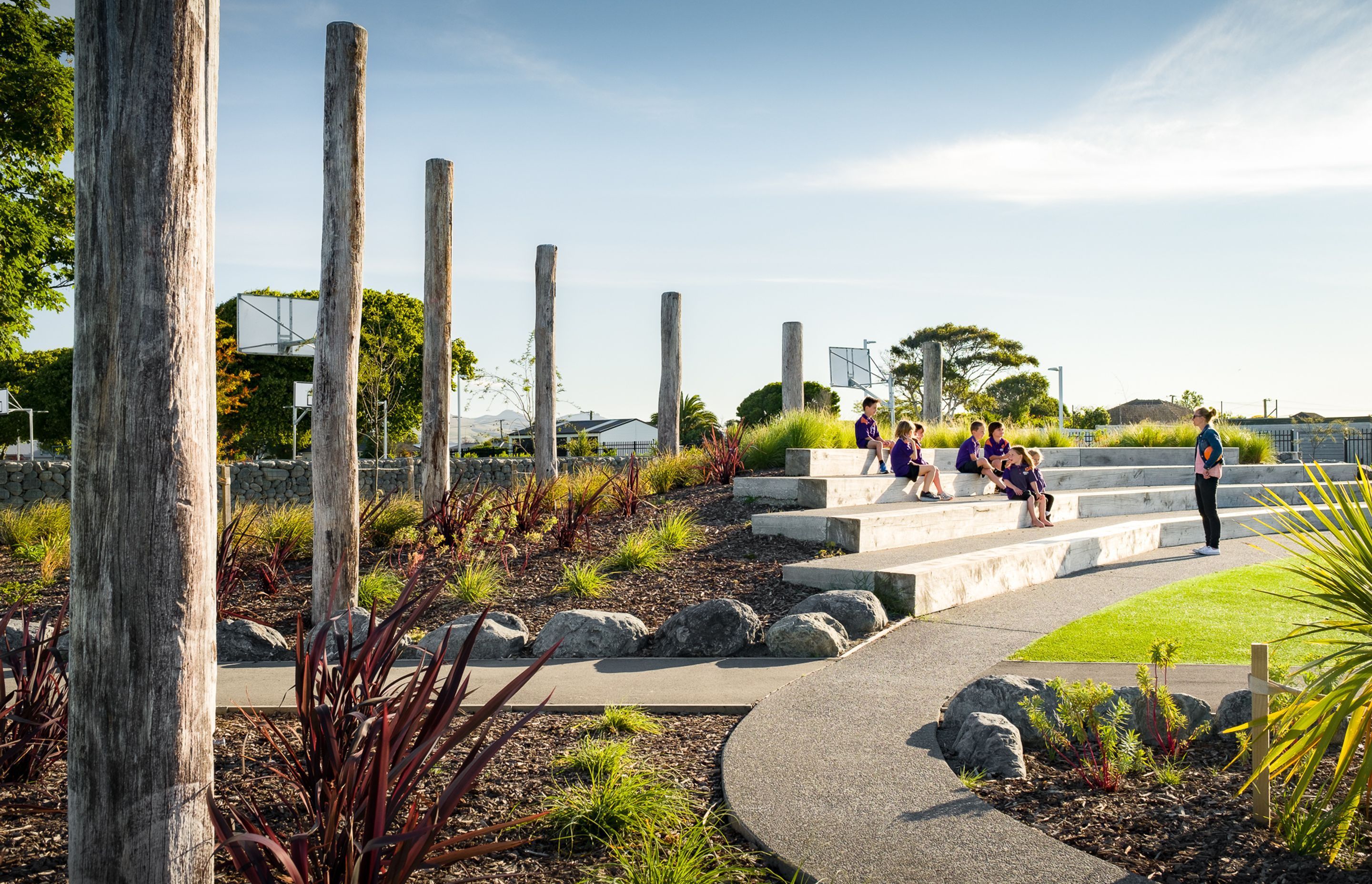 Rawhiti School, Christchurch<br />Design by Kamo Marsh Landscape Architects