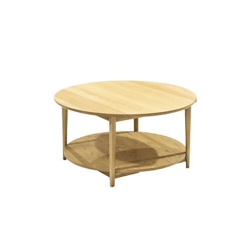 Finn 900 Round Coffee Table - with Shelf