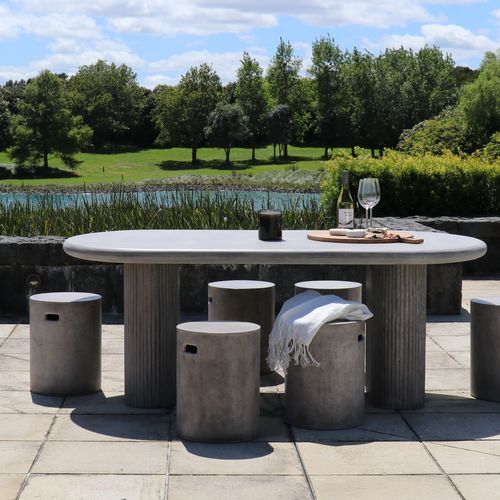 Solona Outdoor Concrete Table 200cm - Grey
