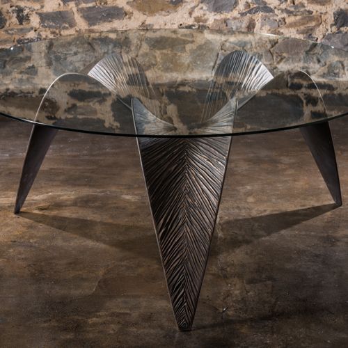 Nikau Cast Bronze Table - 6 seater