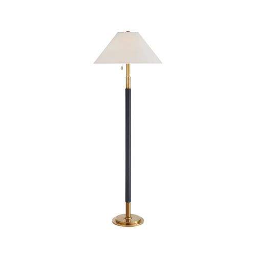 Garner Floor Lamp – Natural Brass/Navy