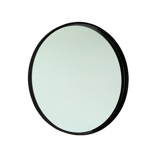 700mm Matte Black Round Mirror