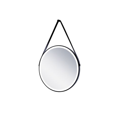 LED Decorative Round Strap Mirror with Demister