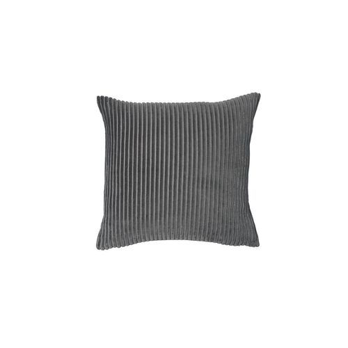 Geant Ribbed Velvet Cushion Slate 50x50