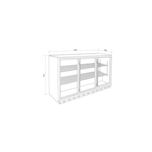 Artusi Triple-Door Outdoor Refrigerator - Stainless Steel