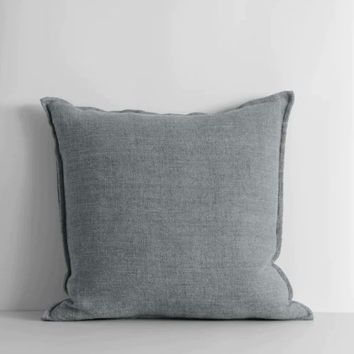 Baya Flaxmill Handwoven Linen Cushion | Charcoal