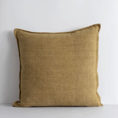 Baya Flaxmill Handwoven Linen Cushion | Fenugreek