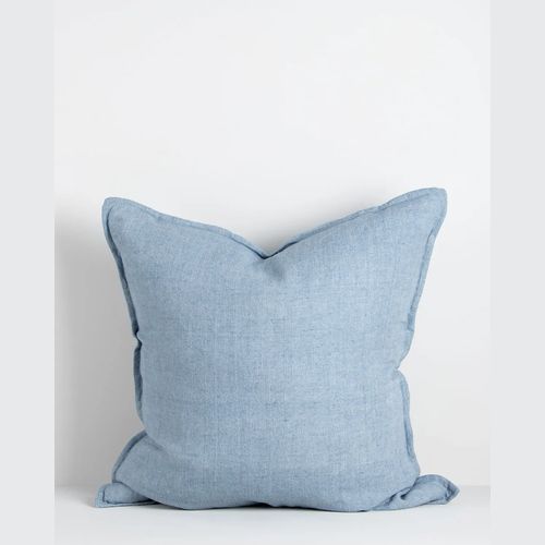 Baya Cassia Handwoven 100% Linen Cushion - Chambray | Square
