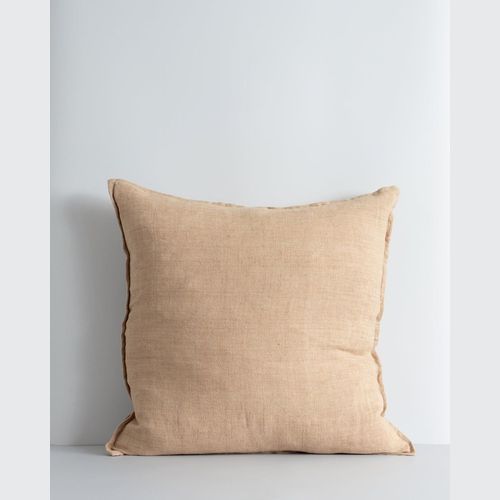 Baya Cassia Handwoven 100% Linen Cushion - Toasted Coconut | Square