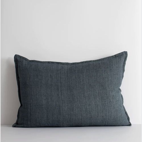 Baya Arcadia Handwoven Linen Cushion - Cloudburst | Lumbar