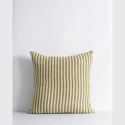 Baya Spencer Cushion - Khaki/Natural | 100% Linen