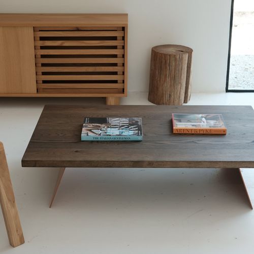 Solid Oak Terracotta Coffee Table