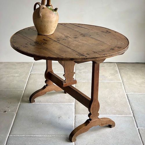 French Antique Wine Harvest Table