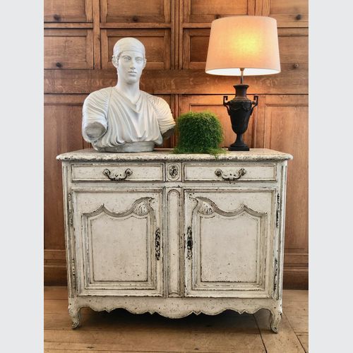 Antique Painted French Dresser With Working Lock