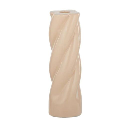 Twister Ceramic Candle holder- Nude