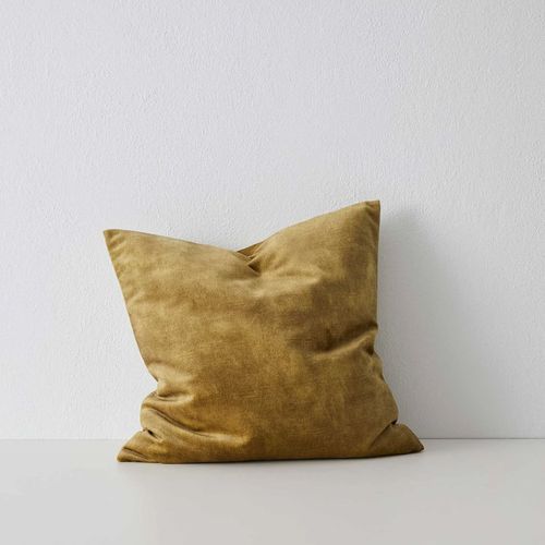Weave Home Ava Velvet Cushion - Chartreuse | 50 x 50cm