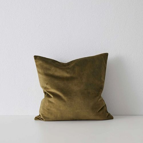 Weave Home Ava Velvet Cushion - Moss | 50 x 50cm