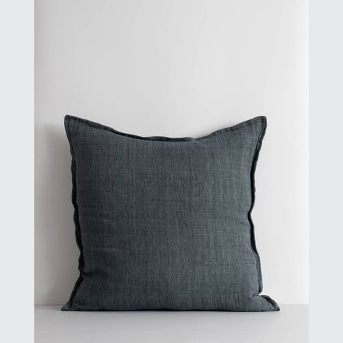 Baya Cassia Handwoven 100% Linen Cushion - Cloudburst | Square