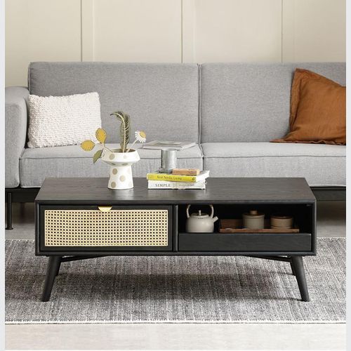 Charcoal Solid Oak Coffee Table
