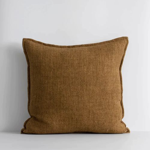 Baya Flaxmill Handwoven Linen Cushion | Pecan