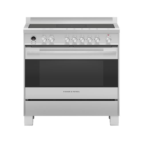 Stainless Steel Freestanding Cooker, Induction, 90cm, 5 Zones with SmartZone, Self-cleaning