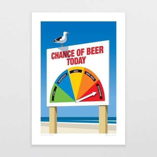 Chance Of Beer Art Print