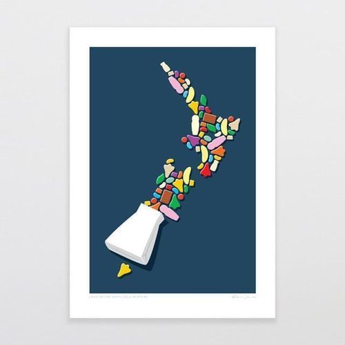 Land Of The Long Lolly Mixture Art Print