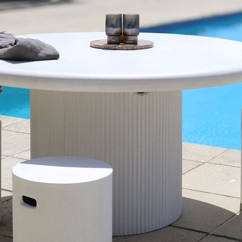 Patras Round Outdoor Concrete Table