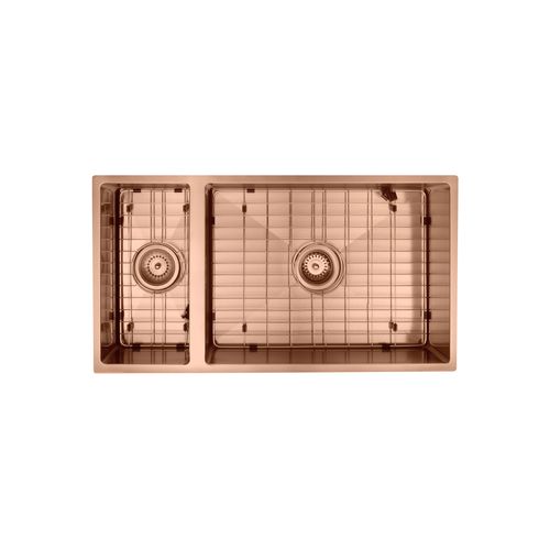 Aspen PVD 550/200mm Dual Kitchen Sink Brushed Copper