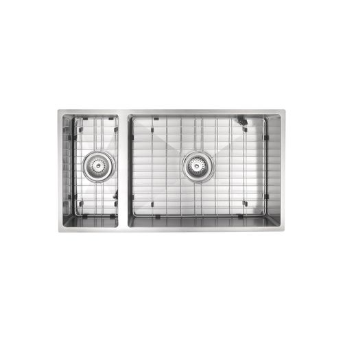 Aspen PVD 550/200mm Dual Kitchen Sink Brushed Stainless
