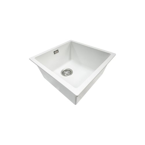 Aura Granite 400mm Single Kitchen Sink Matte White