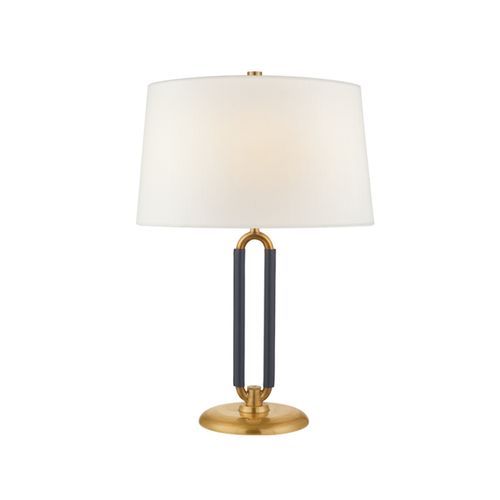 Cody Medium Table Lamp – Natural Brass/Navy