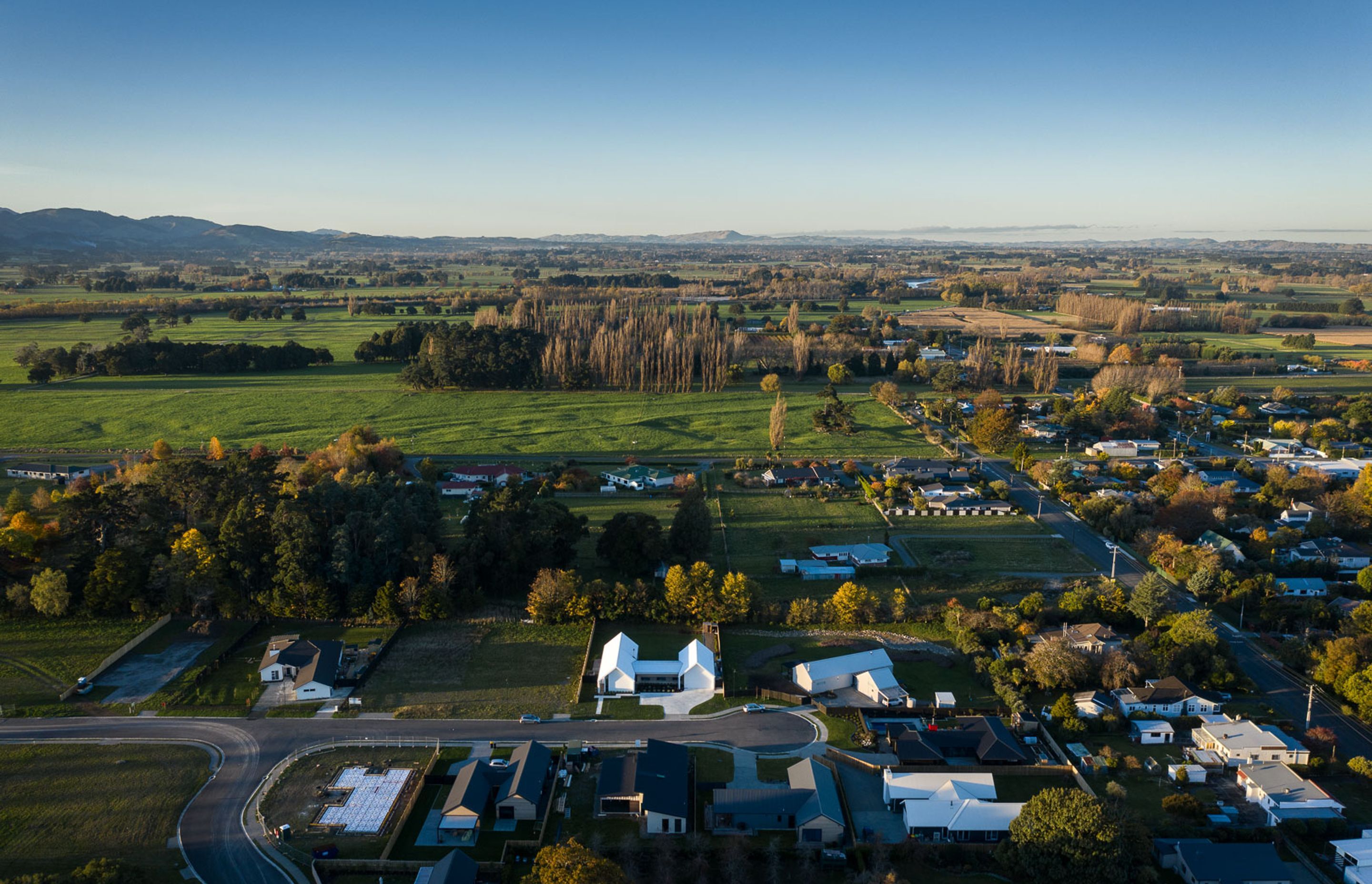 Located in the centre of the Wairarapa region, this new home is part of a new residential development on land that was once orchards.