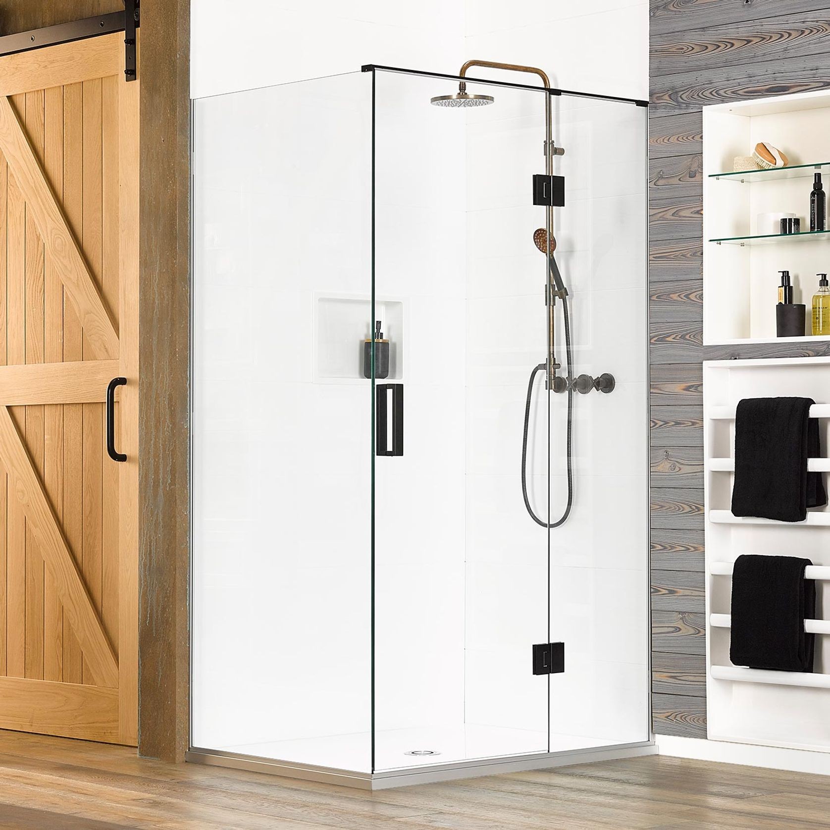 Black Pearl 2 Wall Hinged Shower gallery detail image