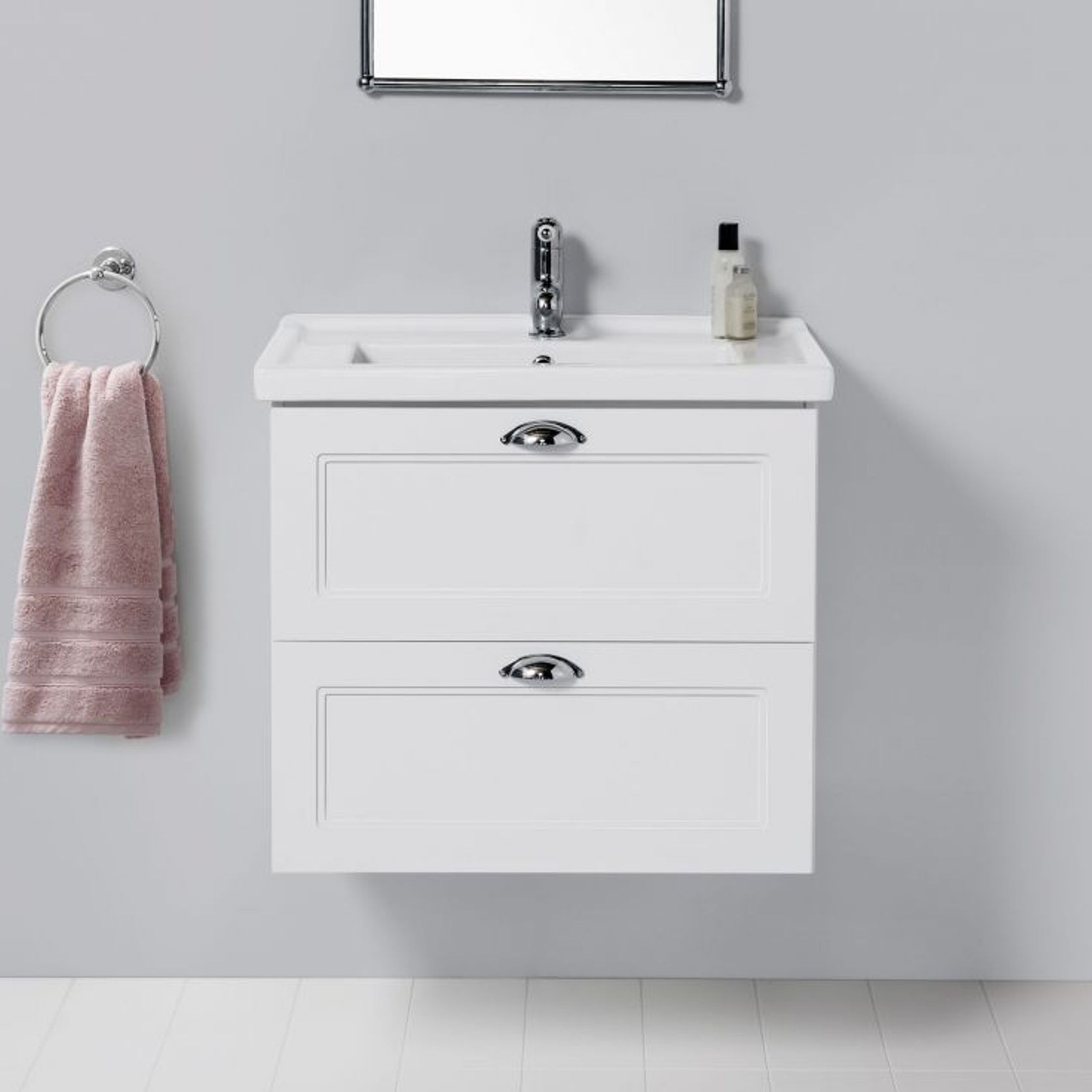 English Classic 600 Wall-Hung Vanity 2 Drawers gallery detail image