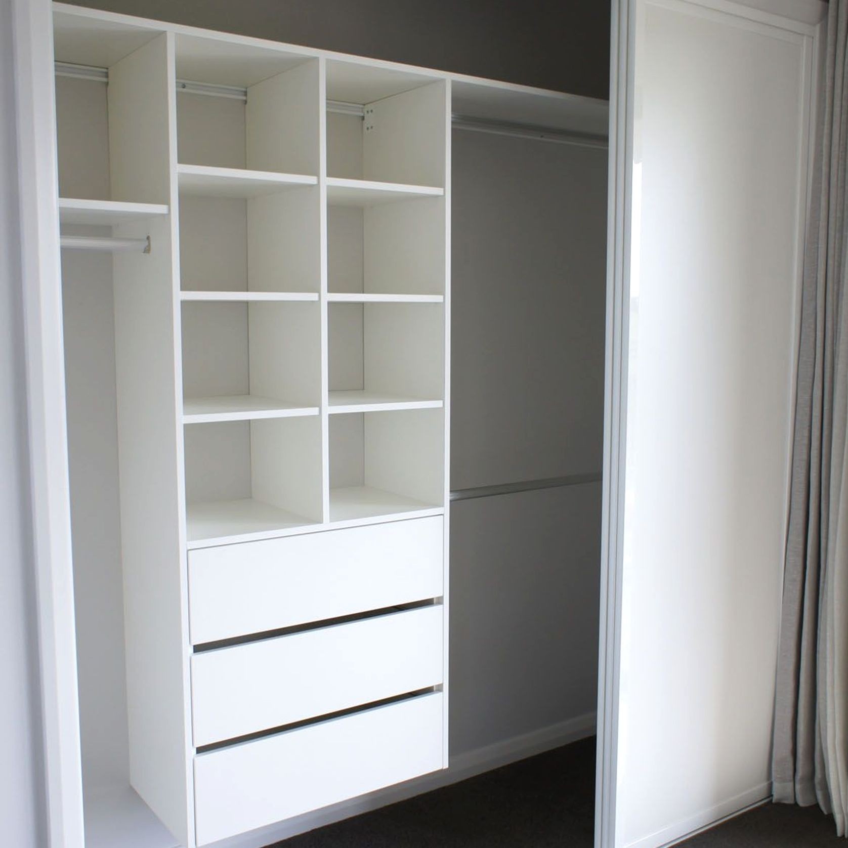 Everyday White Melamine Built-In Wardrobe gallery detail image