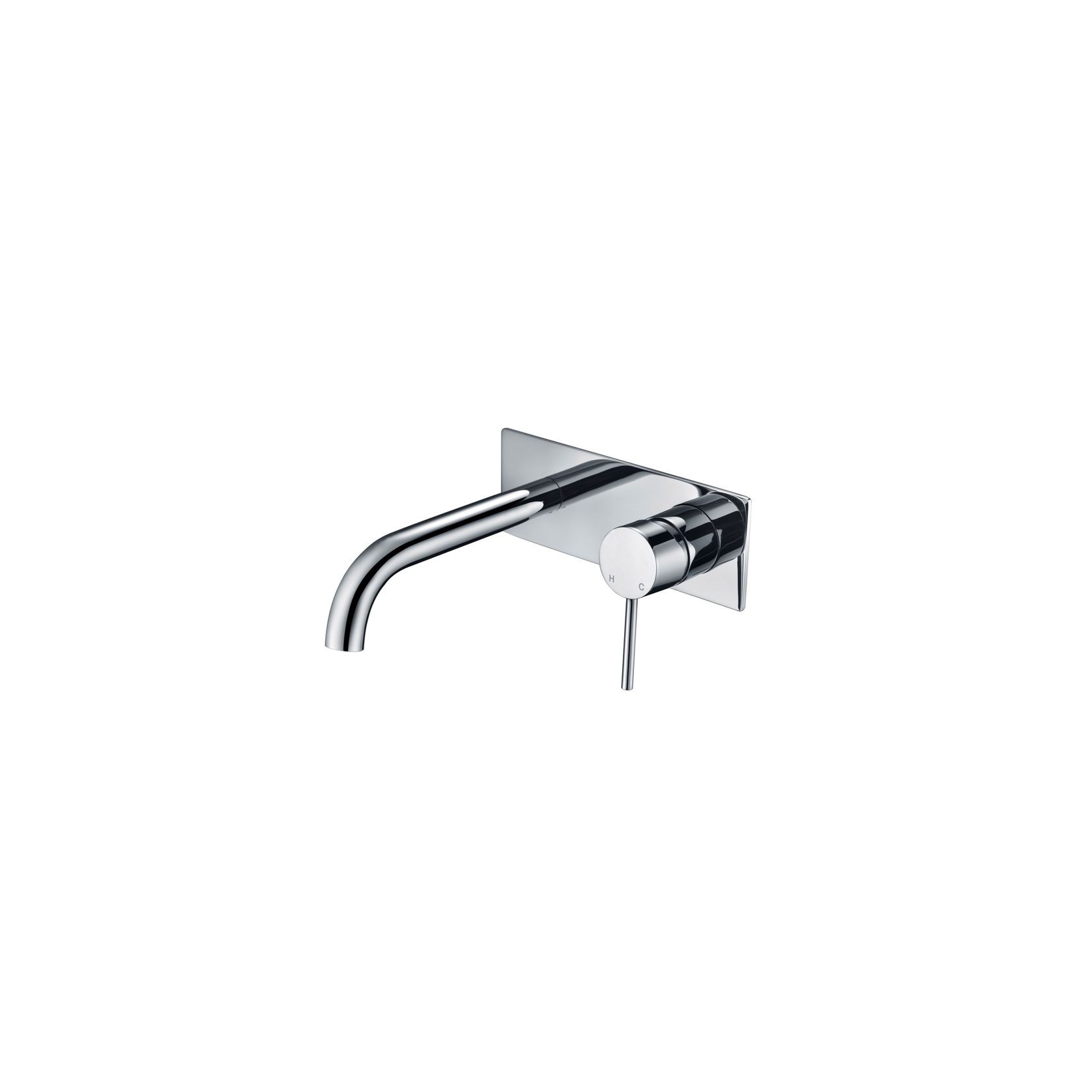 Unika Hali Wall Basin Mixer with Curved Spout gallery detail image