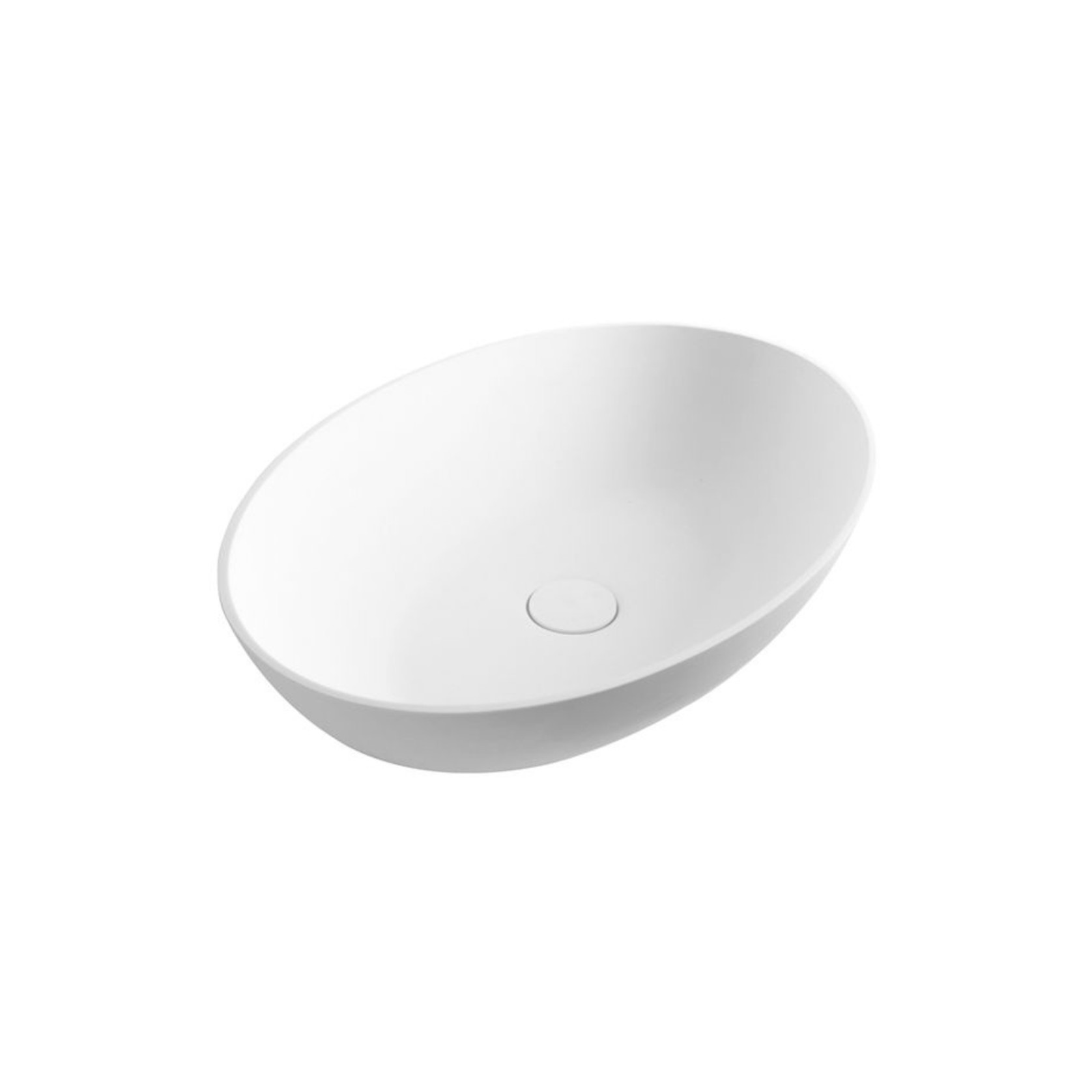 Super-Thin Oval Vessel Basin Solid Surface gallery detail image