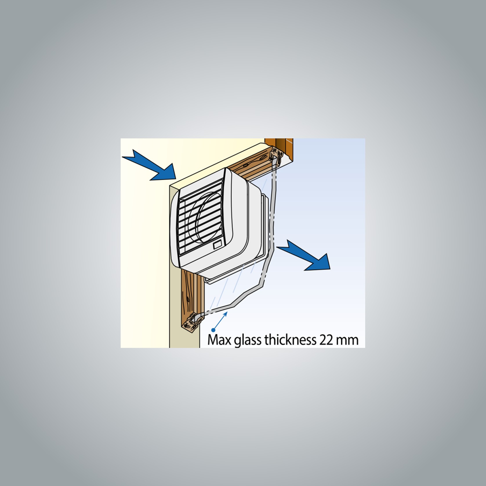 ECOWIND Through-Window Extraction Fan gallery detail image