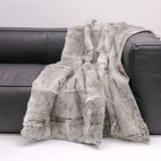 Arctic Rabbit Throw - Full Skin Grey gallery detail image