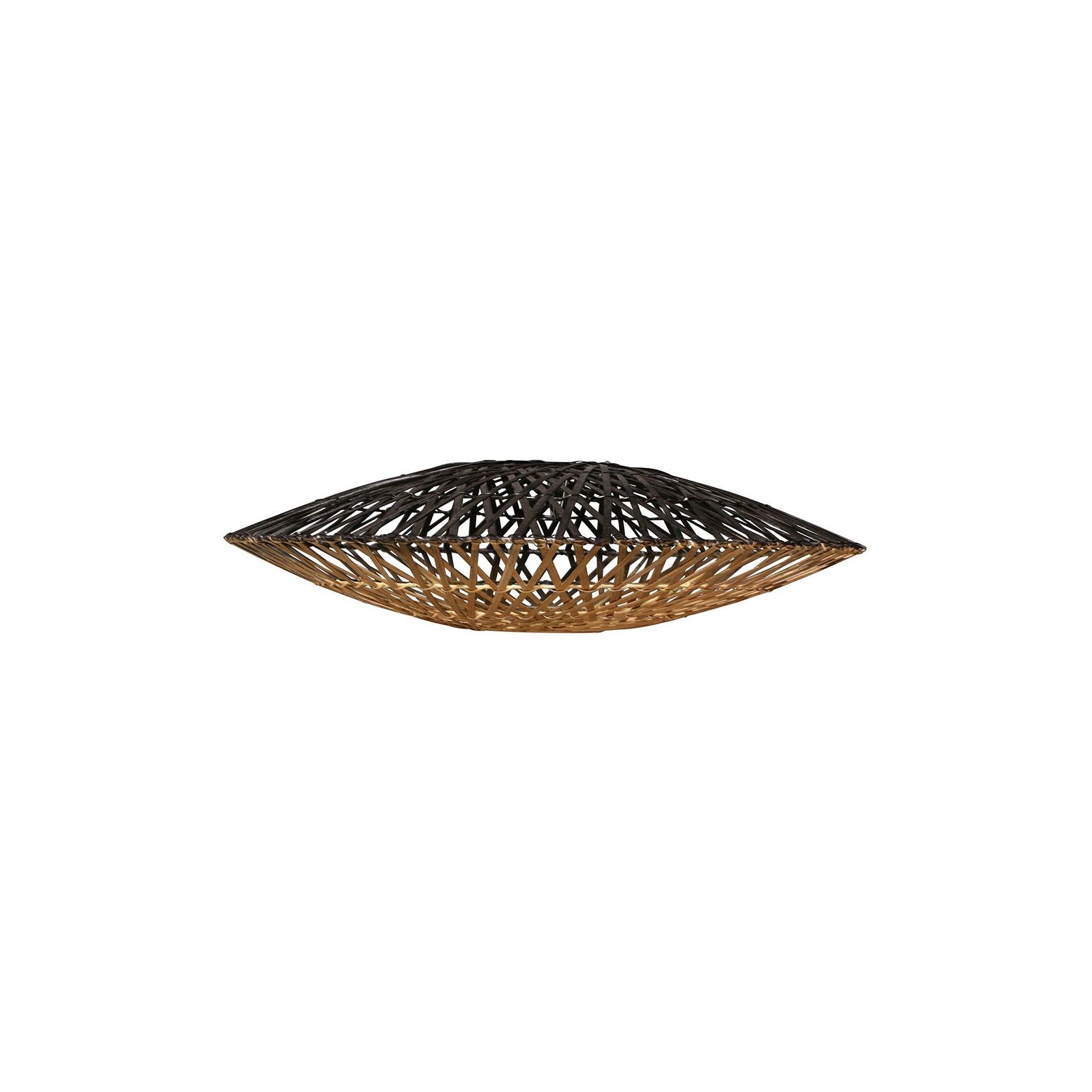 Diamond Bamboo Lampshade - Large Natural/Black gallery detail image