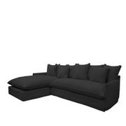 Lotus Slipcover 2.5 Modular Sofa + LH Chaise - Carbon gallery detail image