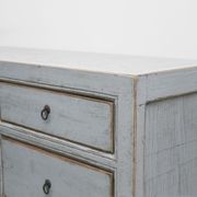 Oriental Painted Dresser 6 Drawer Vintage Grey gallery detail image