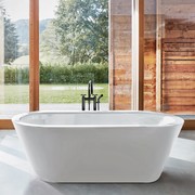 BetteStarlet Oval Silhouette Freestanding Bath (Glazed Titanium Steel)
 gallery detail image