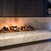 Custom Living Flame Asymmetrical Fireplace gallery detail image